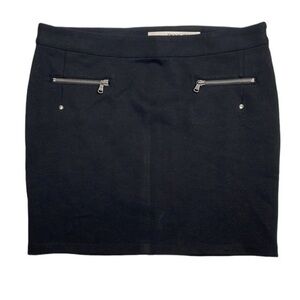 DKNY Jeans | Black Zipper Front Mini Skirt